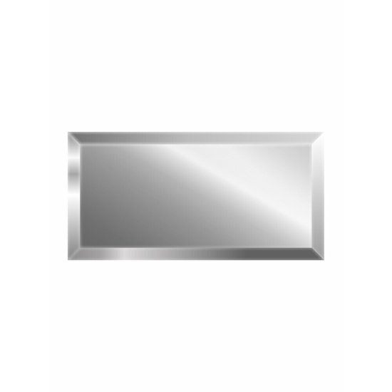 Плитка зеркальная прямоугольная 300х150х4 мм Continent серебряная с фацетом (4 шт.=0,18 кв.м)