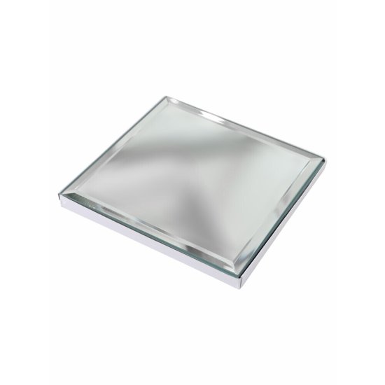 Плитка зеркальная квадратная 200х200х4 мм Continent серебряная с фацетом (4 шт.=0,16 кв.м)