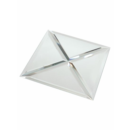 Плитка зеркальная треугольная 150х150х4 мм Continent серебряная с фацетом (4 шт.=0,09 кв.м)