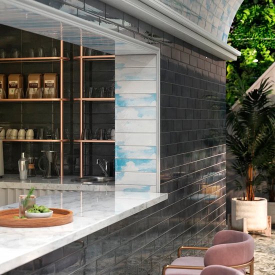 Плитка облицовочная Kerama Marazzi Тракай синяя глянцевая 285х85х8,5 мм (44 шт.=1,07 кв.м)