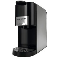 Кофеварка капсульная/рожковая Polaris PCM 2020 3-in-1 черная/нержавеющая сталь