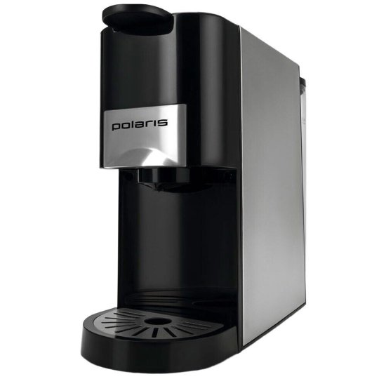 Кофеварка капсульная/рожковая Polaris PCM 2020 3-in-1 черная/нержавеющая сталь