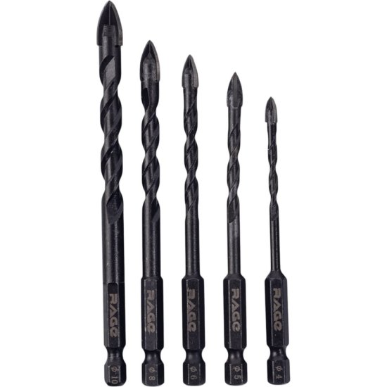 Набор сверл по стеклу и керамике RAGE Quadro-X