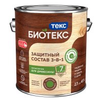 Антисептик Текс Bioteks 2-в-1/3-в-1 декоративный для дерева махагон 2,7 л