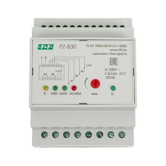 Трехуровневое реле уровня жидкости Евроавтоматика F&F PZ-830