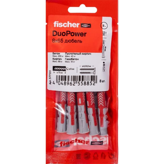 Дюбель Fischer DUOPOWER