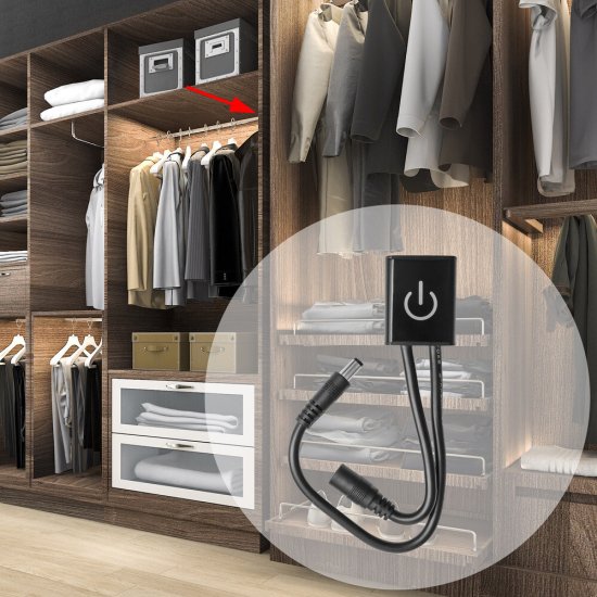 Выключатель для светодиодной ленты Apeyron 12/24 В 72 Вт IP20 бесконтактный (04-07)