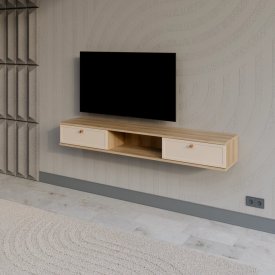 Тумба под телевизор KONSENSA Амьен 150x20x30 см ЛДСП цвет бежевый