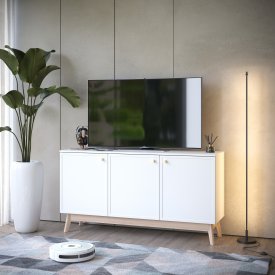 Тумба под телевизор KONSENSA Амьен 150x79x41.7 см ЛДСП цвет белый