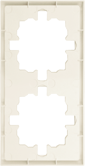 Рамка для розеток и выключателей Zima 2 поста цвет слоновая кость