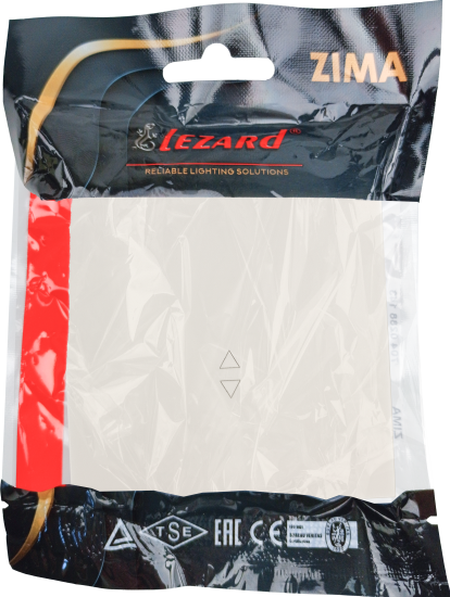 Выключатель проходной встраиваемый Zima 1 клавиша цвет слоновая кость