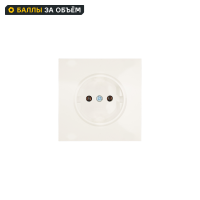 Розетка встраиваемая Zima без заземления цвет слоновая кость