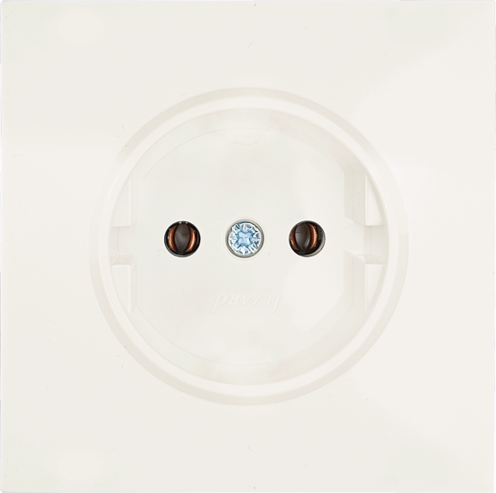 Розетка встраиваемая Zima без заземления цвет слоновая кость