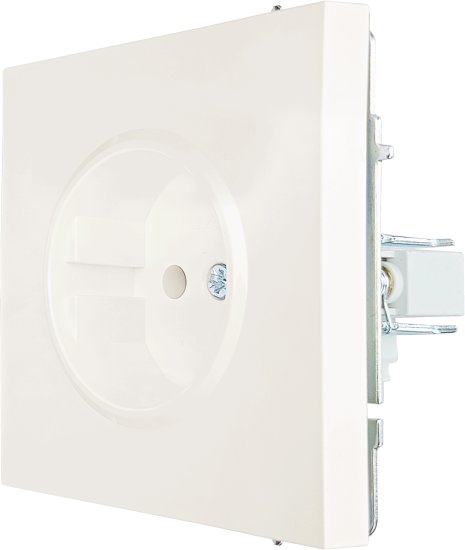 Розетка встраиваемая Zima без заземления цвет слоновая кость