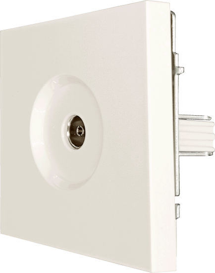 Розетка TV встраиваемая Zima без заземления цвет слоновая кость