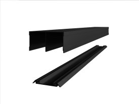 Комплект направляющих для раздвижных дверей KONSENSA 266.2 см цвет черный