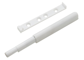 Толкатель мебельный для стеклянных дверей 14x85 мм ПВХ цвет белый