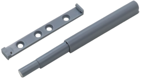 Толкатель мебельный для стеклянных дверей 14x85 мм ПВХ цвет серый