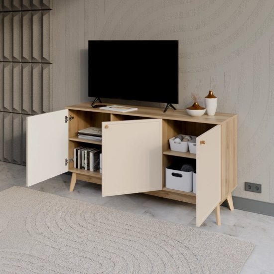 Тумба под телевизор KONSENSA Амьен 150x79x41.7 см ЛДСП цвет бежевый