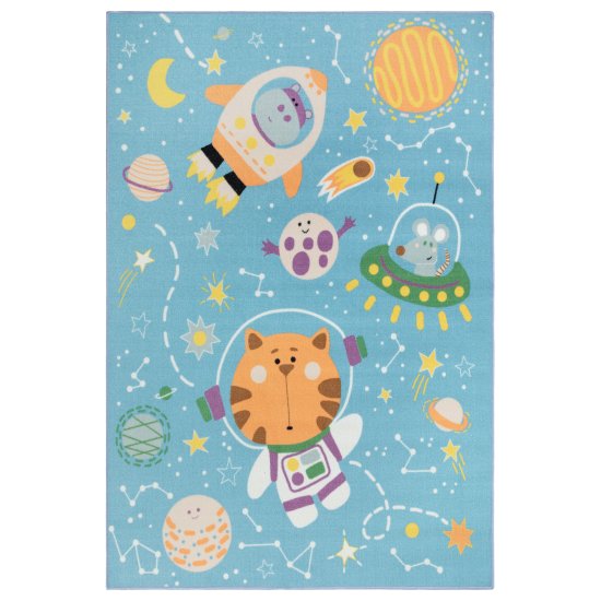 Ковер Бэби Космонавт 100x150 см полиамид цвет разноцветный
