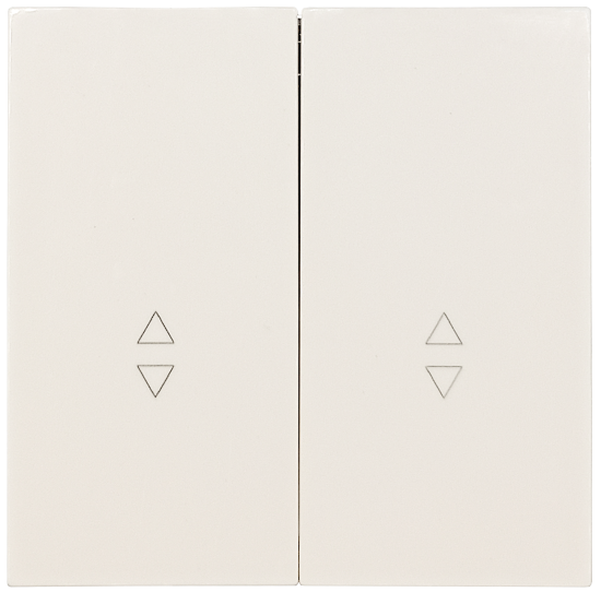 Выключатель проходной встраиваемый Zima 2 клавиши цвет слоновая кость