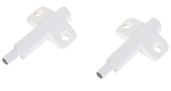 Демпфер мебельный накладной 12x70 мм ПВХ цвет белый 2 шт.