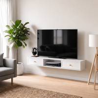 Тумба под телевизор KONSENSA Амьен 150x20x30 см ЛДСП цвет белый