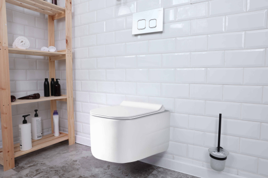 Комплект инсталляция Grant с унитазом Vortex Торнадо безободковый с микролифтом клавиша цвет хром