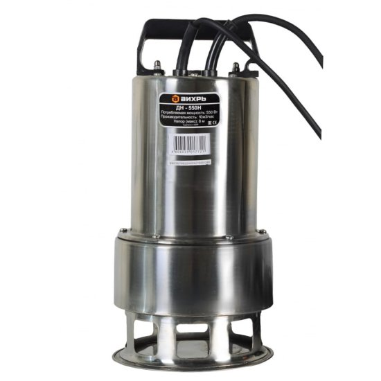 Насос дренажный Вихрь ДН-550Н для грязной воды 217 л/мин (68/2/4)