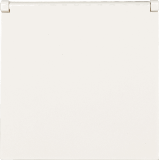 Розетка встраиваемая Zima с заземлением с крышкой цвет слоновая кость