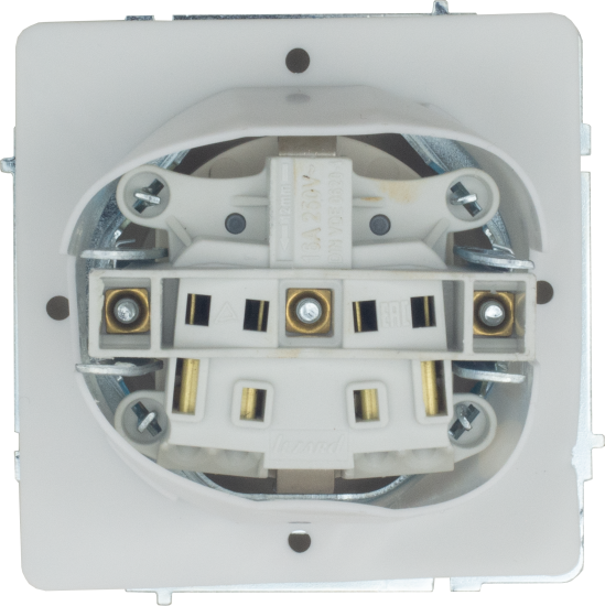 Розетка встраиваемая Zima с заземлением с крышкой цвет слоновая кость