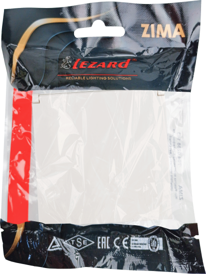Розетка встраиваемая Lezard Zima с заземлением с крышкой цвет слоновая кость