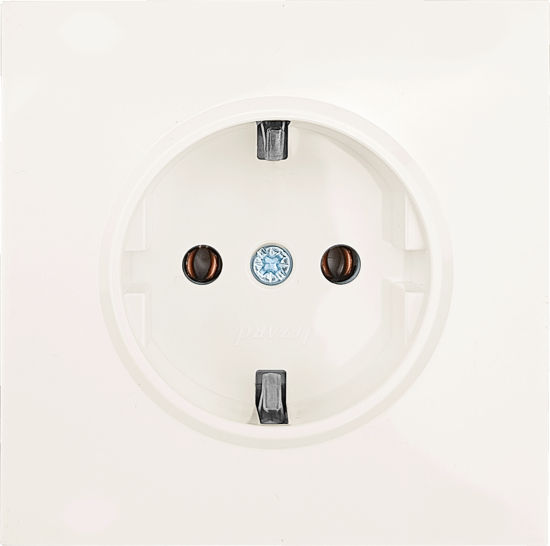 Розетка встраиваемая Zima с заземлением цвет слоновая кость