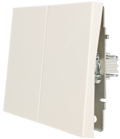 Выключатель встраиваемый Zima 2 клавиши цвет слоновая кость