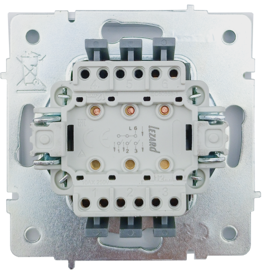 Выключатель встраиваемый Zima 3 клавиши цвет слоновая кость