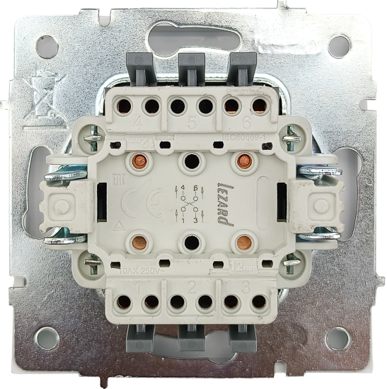 Выключатель промежуточный встраиваемый Zima 1 клавиша цвет слоновая кость