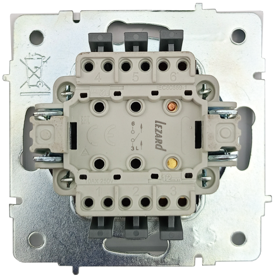 Выключатель встраиваемый Zima 1 клавиша цвет слоновая кость