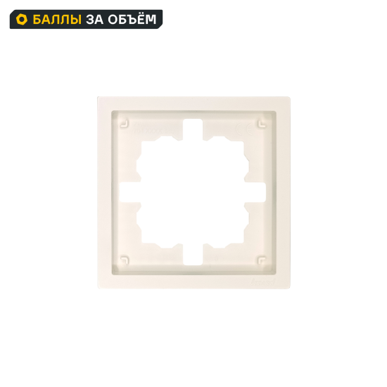 Рамка для розеток и выключателей Zima 1 пост цвет слоновая кость