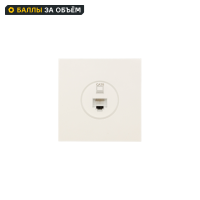 Розетка компьютерная встраиваемая Zima без заземления цвет слоновая кость