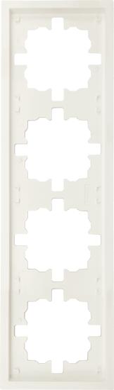 Рамка для розеток и выключателей Zima 4 поста цвет слоновая кость