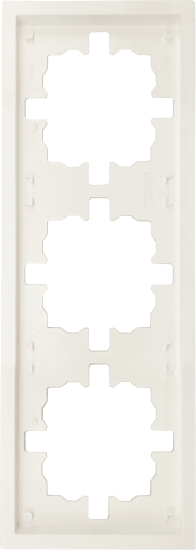 Рамка для розеток и выключателей Zima 3 поста цвет слоновая кость