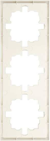 Рамка для розеток и выключателей Zima 3 поста цвет слоновая кость