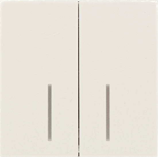 Выключатель встраиваемый Zima 2 клавиши с подсветкой цвет слоновая кость