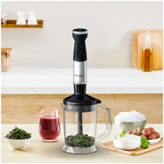 Блендер погружной Moulinex Quickchef+ DD67L810 1000 Вт 0,8 л черный/серый