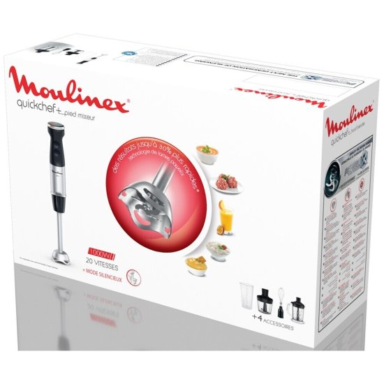 Блендер погружной Moulinex Quickchef+ DD67L810 1000 Вт 0,8 л черный/серый