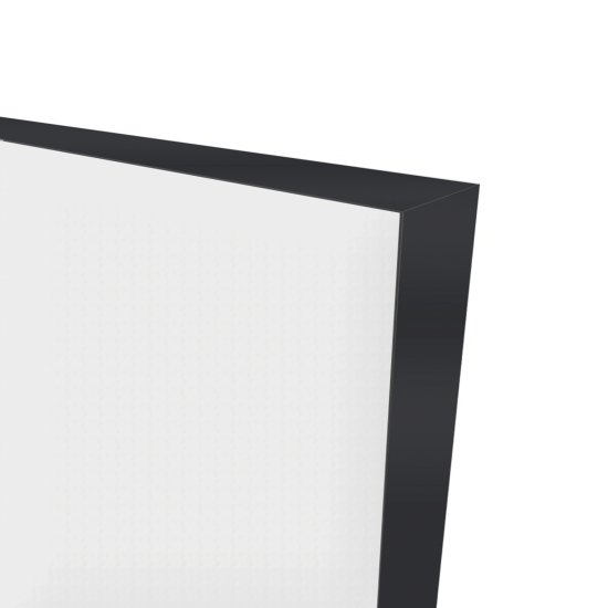 Дверь межкомнатная глухая Invisible Opt 90x200 см алюминий цвет белый с черной кромкой