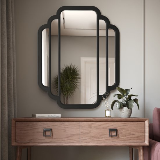 Зеркало декоративное Accord фигурное 75x95 см МДФ цвет черный