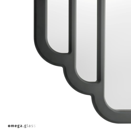 Зеркало декоративное Accord фигурное 75x95 см МДФ цвет черный