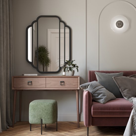 Зеркало декоративное Accord фигурное 75x95 см МДФ цвет черный