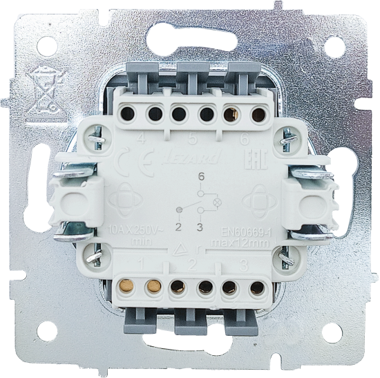 Выключатель проходной встраиваемый Zima 1 клавиша с подсветкой цвет слоновая кость